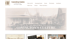 Desktop Screenshot of covingtonheritagefoundation.com